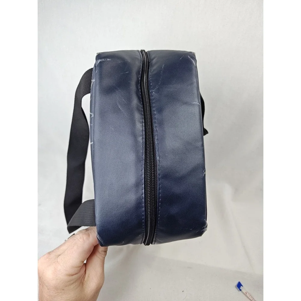 Atley James Blue Square Cooler Lunch‎ Bag Sack Insulated Zip Closure
